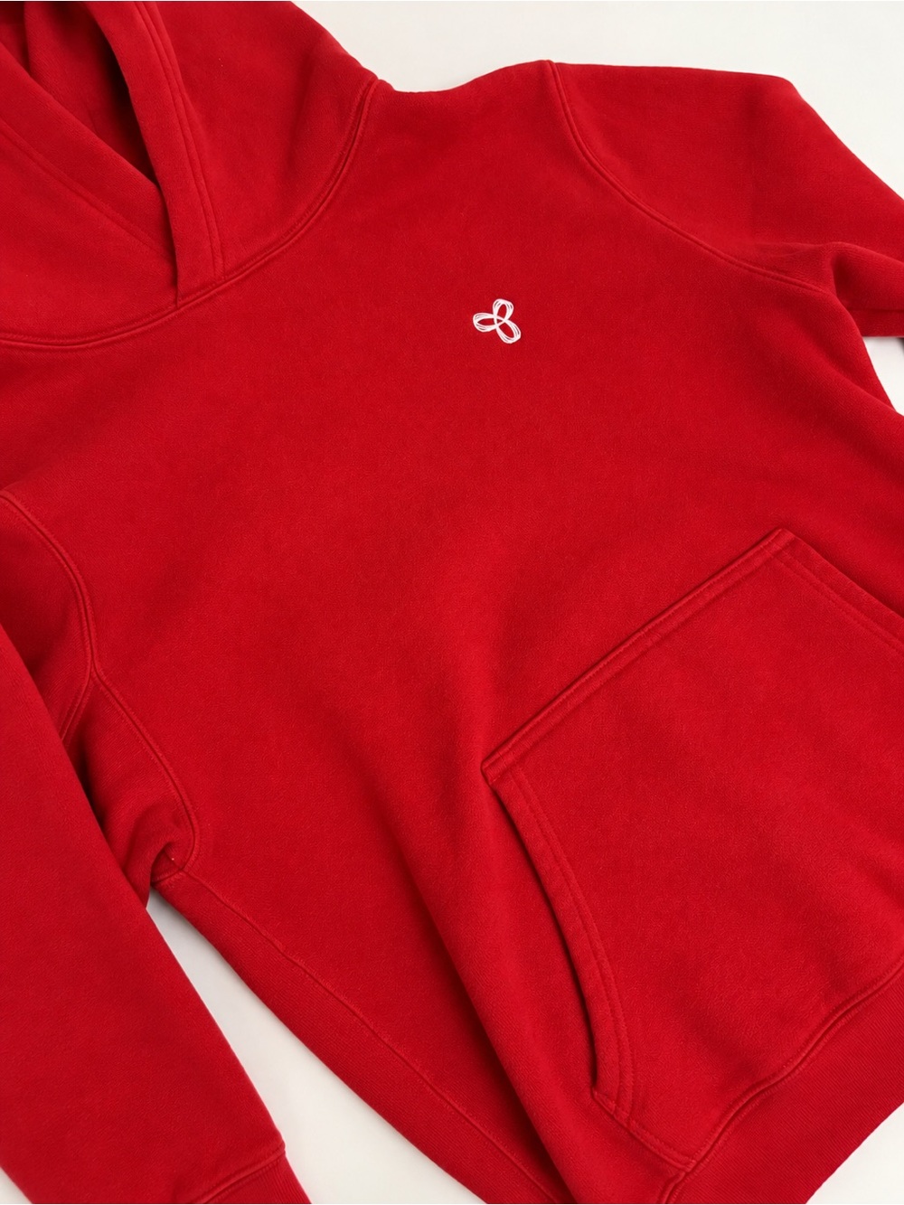 TNA Red Women's Pullover Hoodie with Small Chest Emblem
